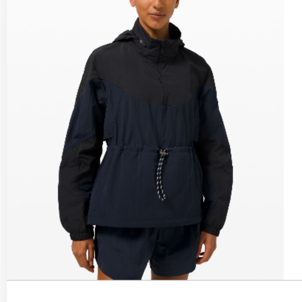 Lululemon Evergreen Anorak Jacket, Size 10, True Navy/Black